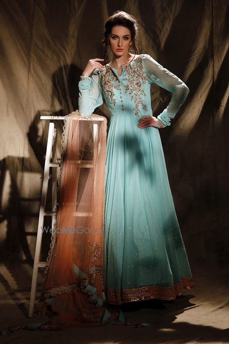 Photo of light blue anarkali