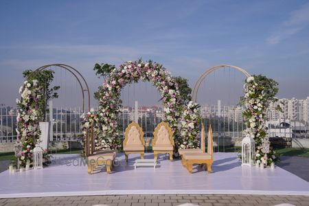 Photo of floral mandap decor