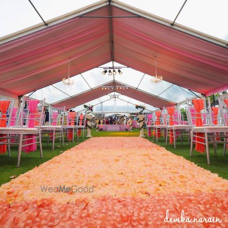 Photo of floral aisle