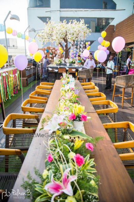 Photo of Pretty floral table centerpieces for bridal shower decor