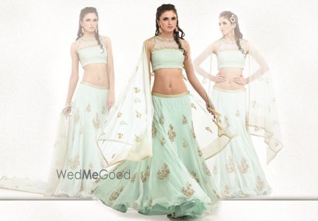 Photo of mint green lehenga