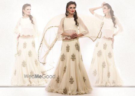 Photo of off white lehenga