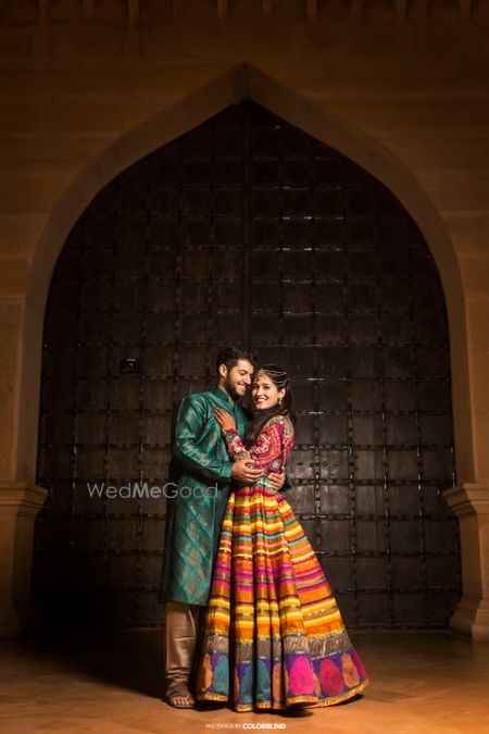 Photo of multicolored anarkali