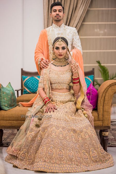 Photo of Nude bridal lehenga idea