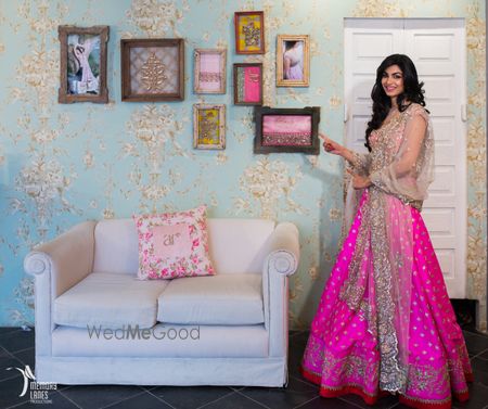 Photo of pink bridal lehenga