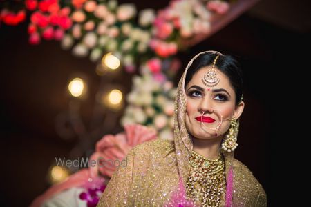 Photo of Candid Bride Smiling Shot