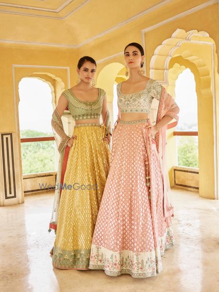 Photo of Engagement or mehendi pastel lehenga by Anita Dongre