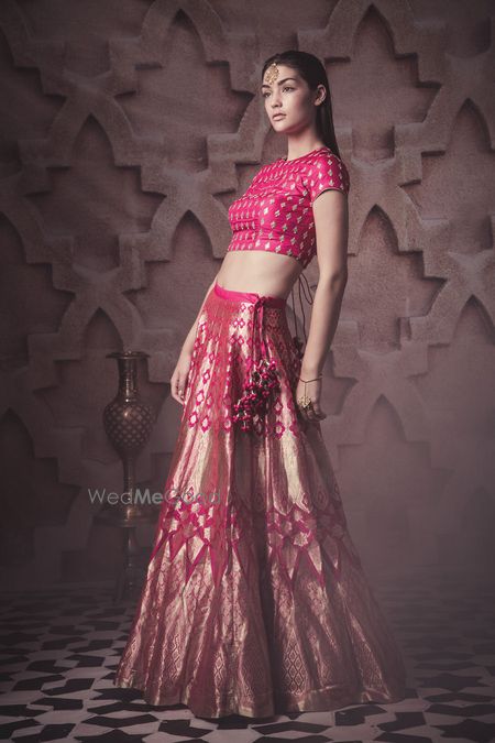 Photo of pink silk lehenga