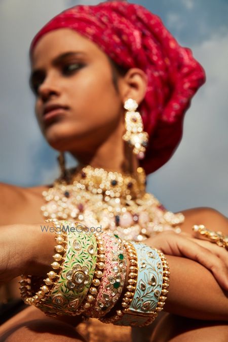 Photo of Enamel kadas for mehendi jewellery