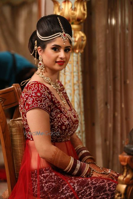 Photo of maroon lehenga