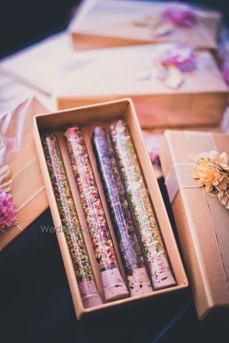 Photo of Mukhwas as wedding favour with card