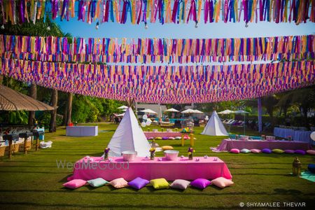 Photo of Tassel canopy in brunch decor