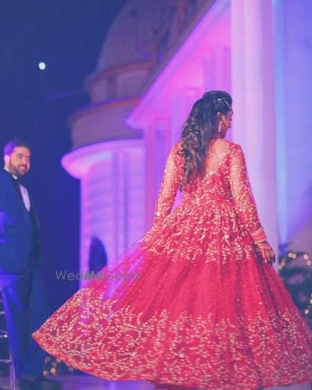 Photo of Red and Gold Shimmer Gown