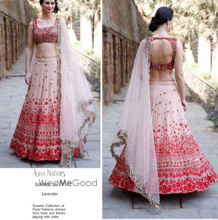 Photo of Red and Peach lehenga for Sangeet by Astha Narang