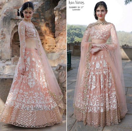 Photo of Peach and white lehenga by Astha Narang