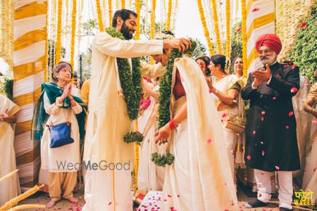 Photo of Couple Getting Married Shot