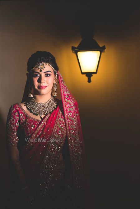 Photo of Modern bridal portrait with light and shadow