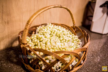 Photo of Gajra in Basket as Favors