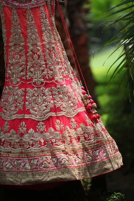 Photo of Red Bridal Lehenga with Zardosi