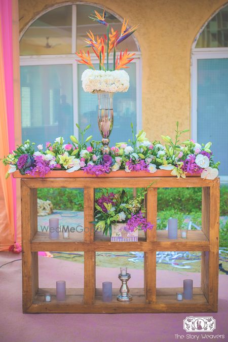 Photo of Floral Centerpiece with Candles