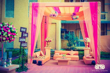 Photo of Pink and Gold Tent Decor