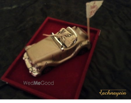 Photo of Engagement ring tray idea with mini car