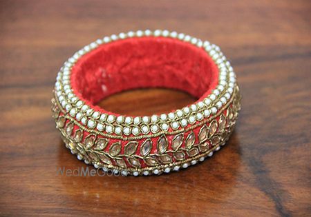 Photo of fabric bangle at mehendi