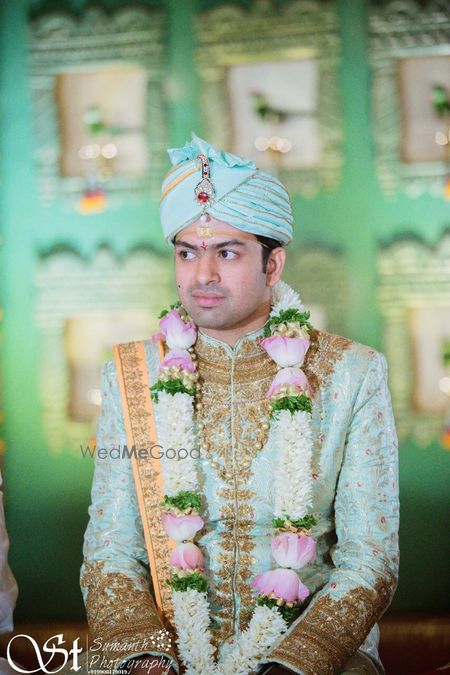 Photo of Pale blue sherwani