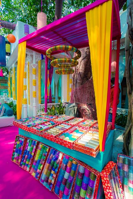 Photo of bangle stand at mehendi