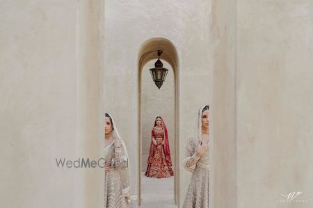 Photo of A timeless red bridal lehenga