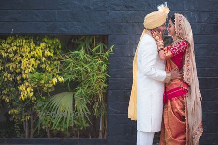 Photo of Couple Kissing Romantic Shot