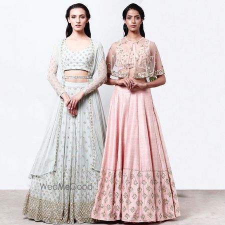 Peach Bridal Lehenga Photo pastel lehenga