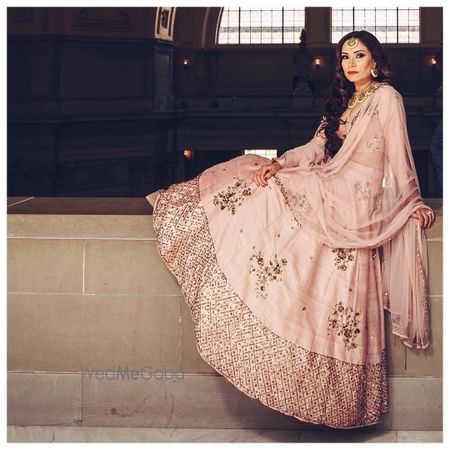 Peach Bridal Lehenga Photo peach lehenga