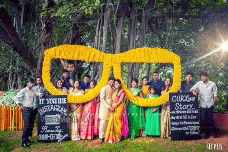 Photo of Genda Phool Sunglasses Photobooth with Chalkboards