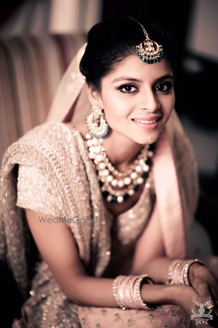 Photo of Vintage bridal portrait in sepia tone