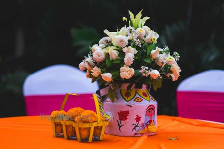 Photo of Tea kettle table centerpiece