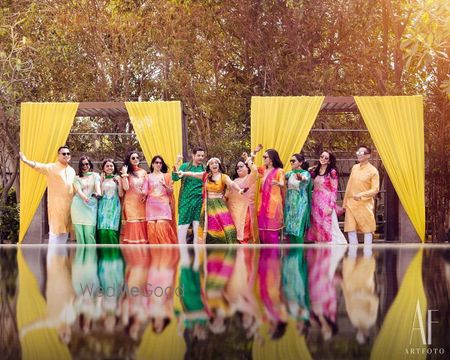 Photo of Fun family shot during mehendi function