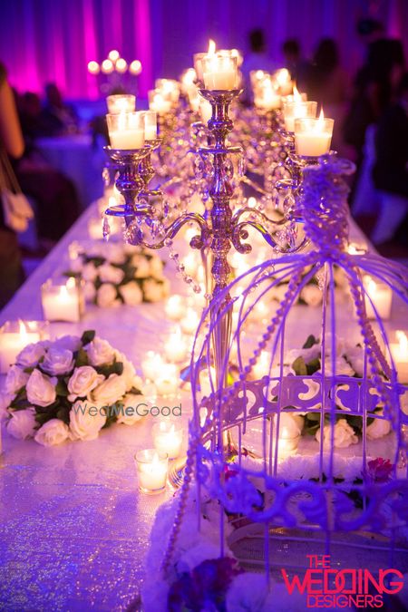 Photo of table centerpieces with candelabras