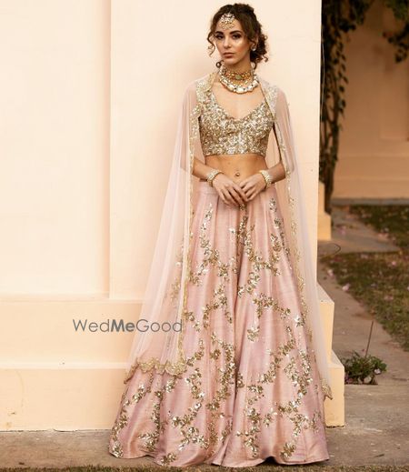 Photo of Reception lehenga in gold