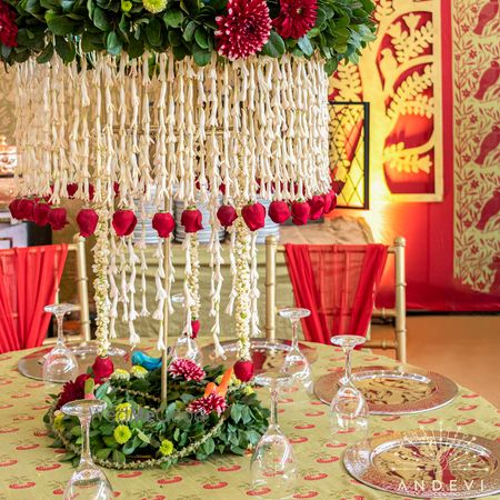 Photo of Floral table centrepiece.