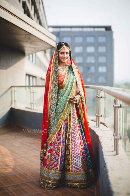 Photo of Sabyasachi multicolored bridal leheng