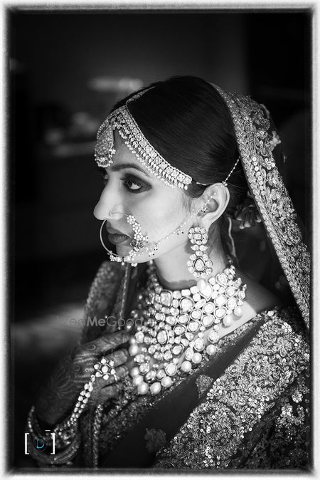 Photo of Black and White Portrait with Statement Jewellery