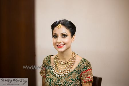 Photo of Layered polki necklace with uncut diamonds