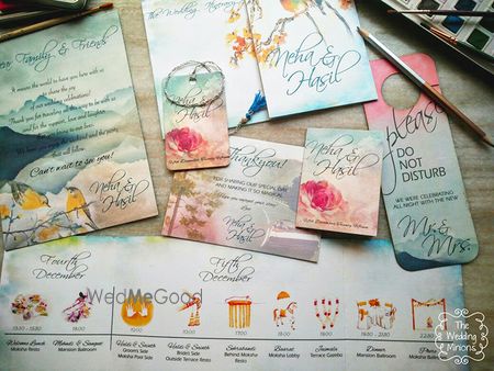 Photo of Summer wedding invite with fun tags