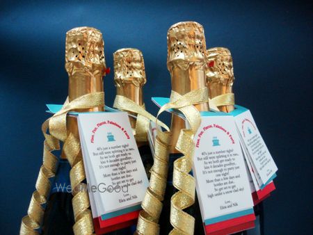 Photo of champagne bottles personalised